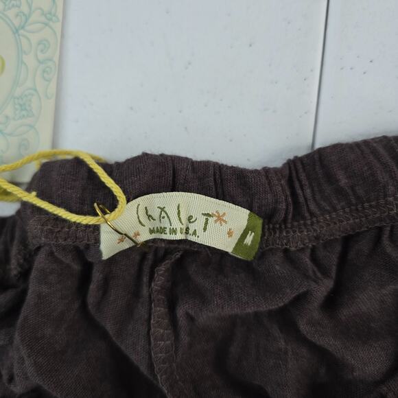 Chalet Women’s M C28111 Crinkle Knit Elastic Waist Pants Brown USA Made NWT 6310 - Picture 10 of 12